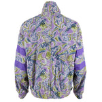 Ellesse - Purple Spell-Out Patterned Windbreaker 1990s Large Vintage Retro