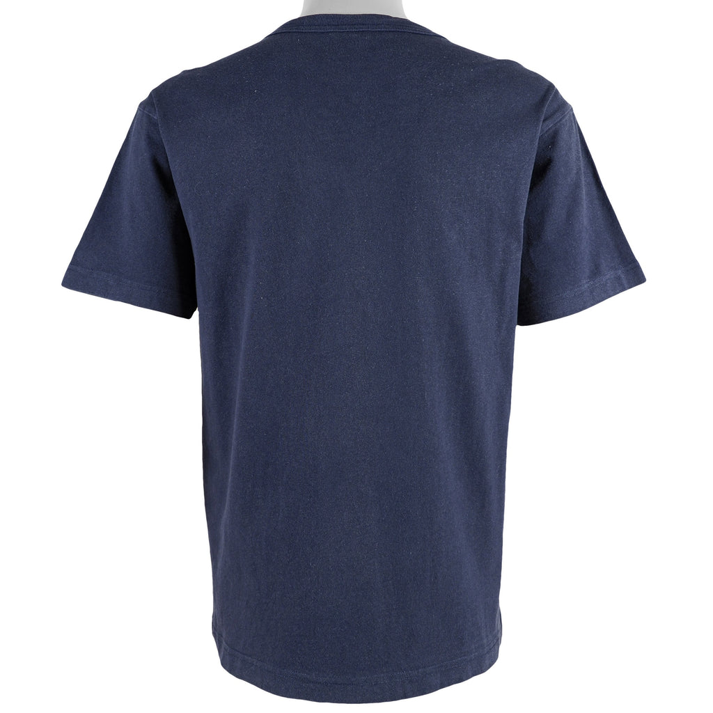 Champion - Blue Spell-Out T-Shirt 1990s Medium Vintage Retro