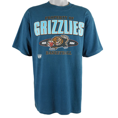 NBA (Waves) - Vancouver Grizzlies Spell-Out T-Shirt 1990s Large