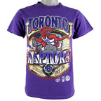 NBA (Tultex) - Toronto Raptors Big Spell-Out T-Shirt 1990s Small Vintage Retro Basketball