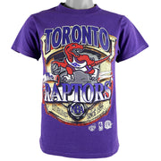 NBA (Tultex) - Toronto Raptors Big Spell-Out T-Shirt 1990s Small Vintage Retro Basketball