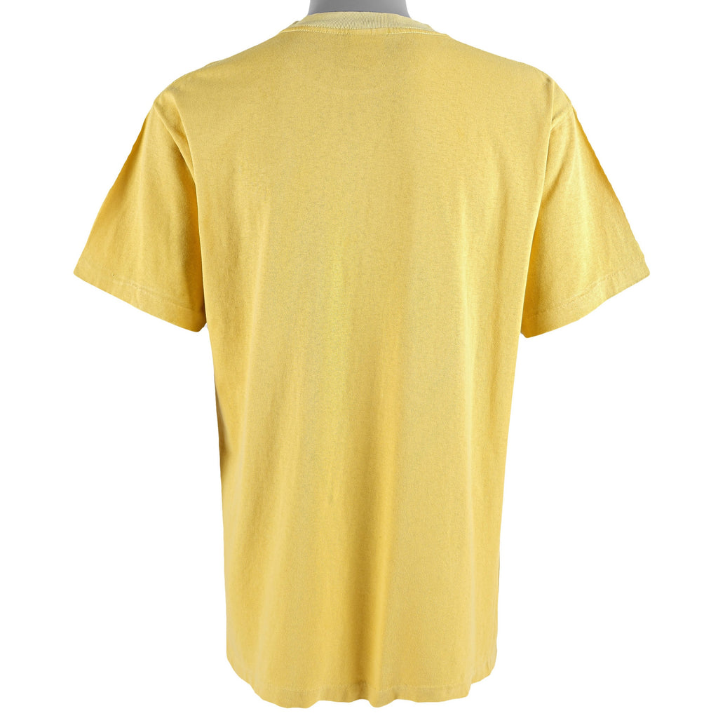 FUBU - Yellow T-Shirt 1990s Large Vintage Retro
