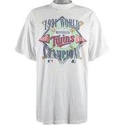 Starter - Minnesota Twins Spell-Out T-Shirt 1991 X-Large Vintage Retro Baseball