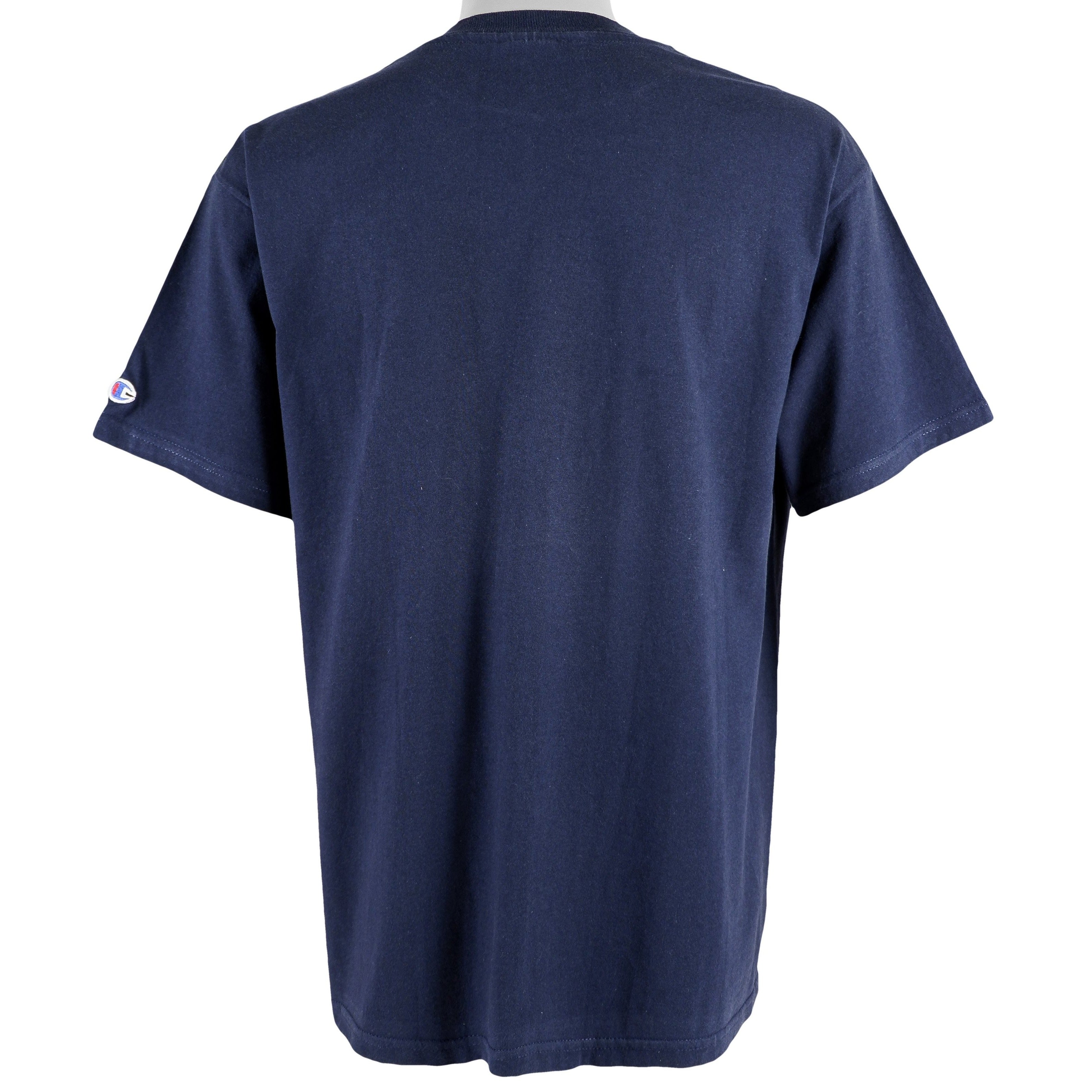 Champion - Blue Spell-Out T-Shirt 1990s Large Vintage Retro