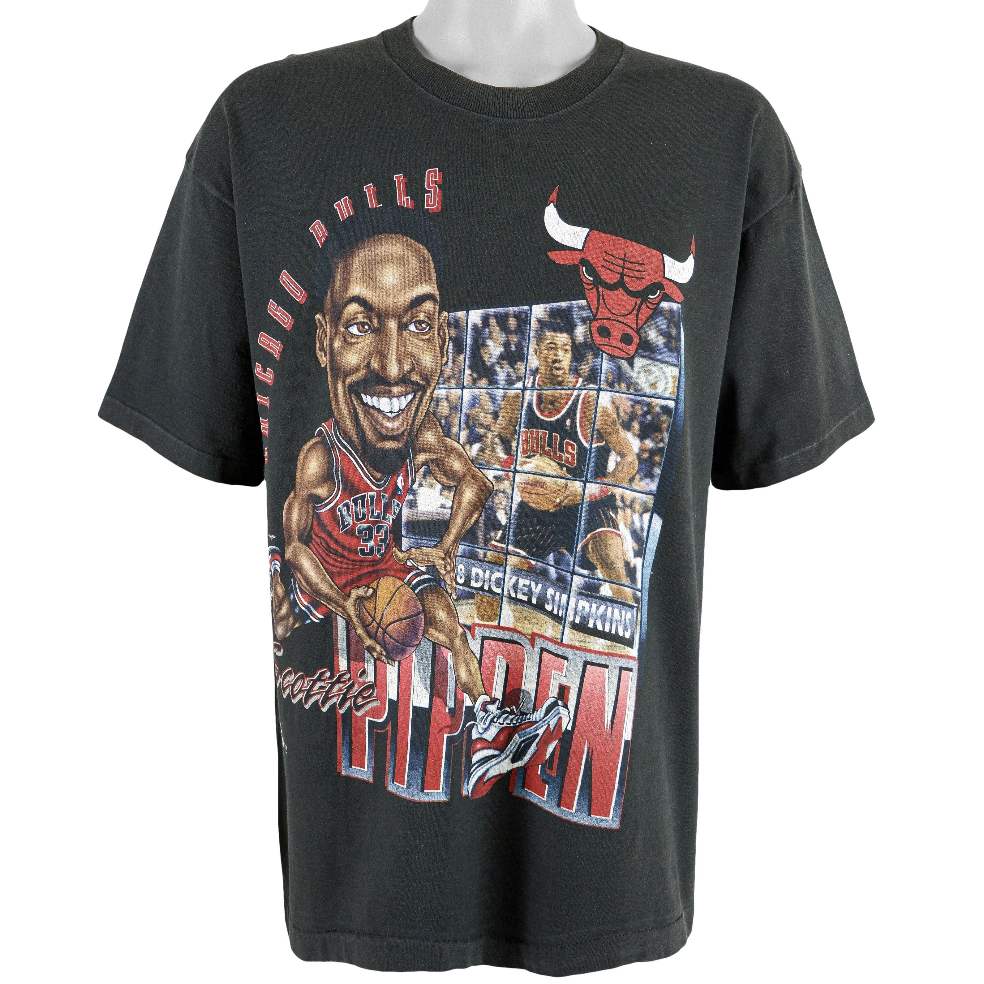 Alstyle Scottie Pippen Chicago Basketball Caricature T Shirt