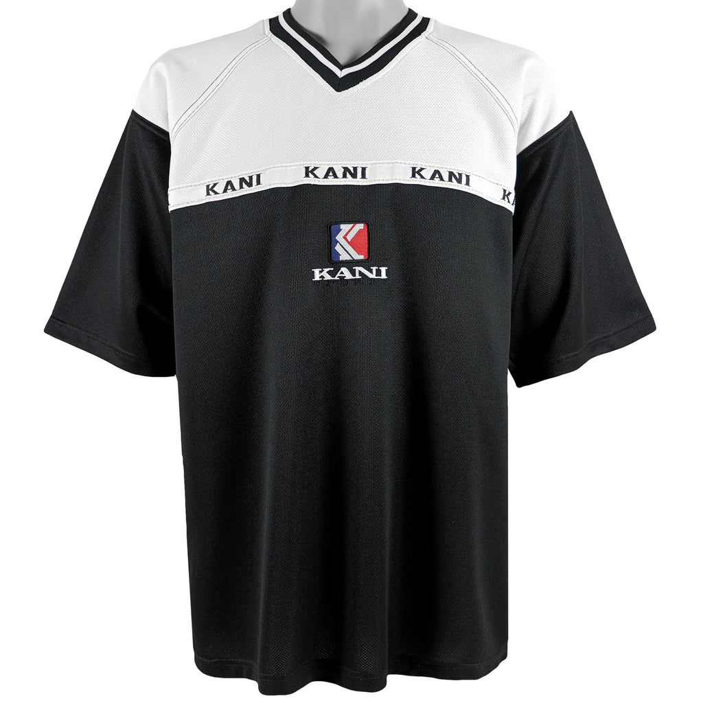 Karl Kani - Black & White Big Logo Deadstock T-Shirt 1990s Large Vintage Retro 