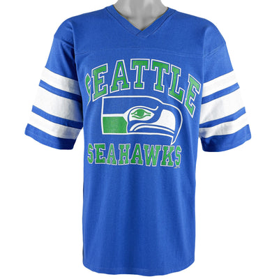 NFL (Logo 7) - Seattle Seahawks Big Logo Football Jersey 1990s Large
