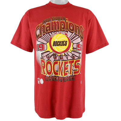 NBA (Jerzees) - Houston Rockets, World Champions Deadstock T-Shirt 1995 Large