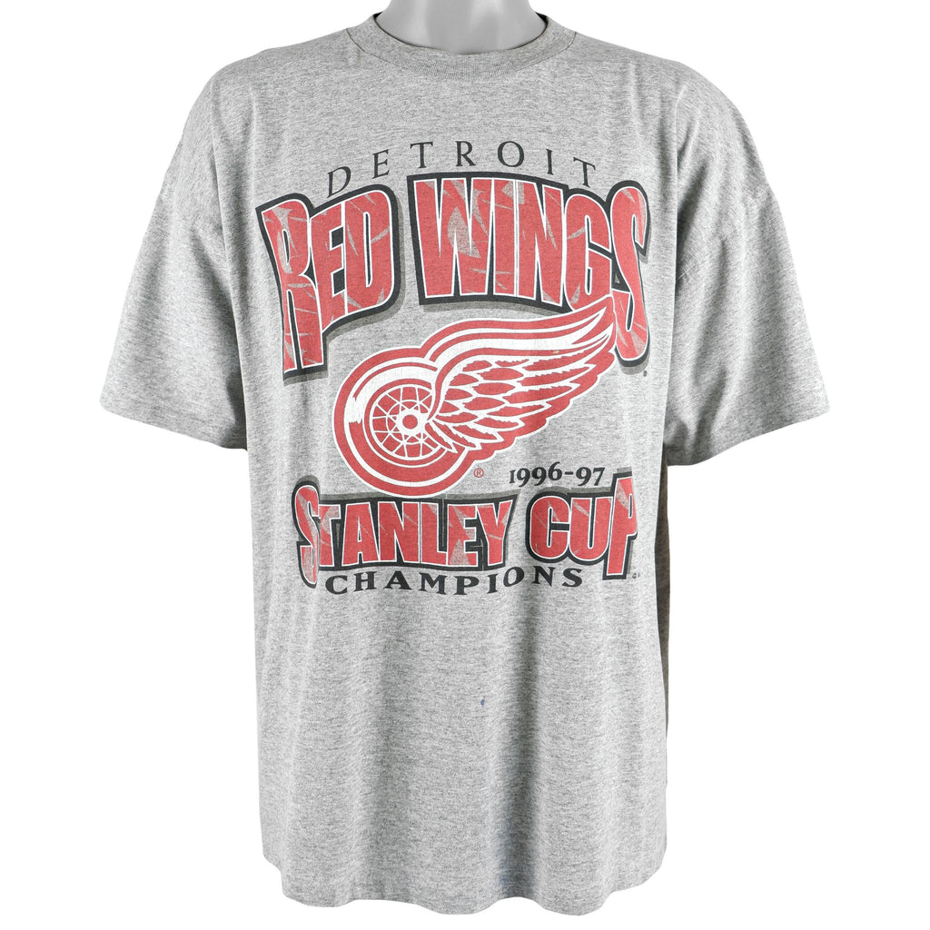Starter - Detroit Red Wings Champions T-Shirt 1997 X-Large Vintage Retro Hockey