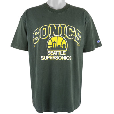 Champion - Seattle SuperSonics Spell-Out T-Shirt 1990s X-Large