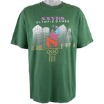 Vintage (Hanes) - Green Atlanta Olympic Games T-Shirt 1996 X-Large Vintage Retro 
