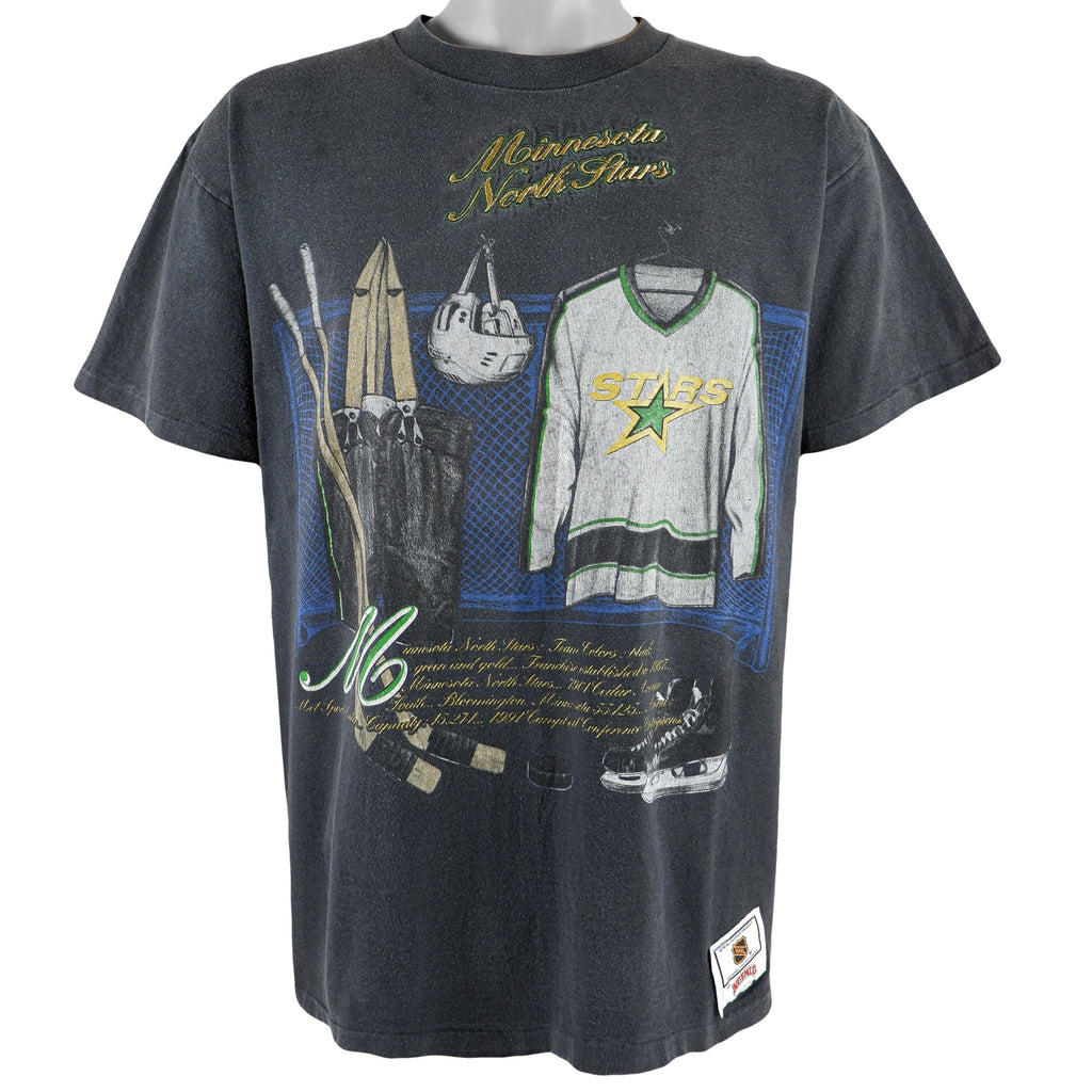 NHL (Nutmeg) - Minnesota North Stars T-Shirt 1990s X-Large Vintage Retro Hockey