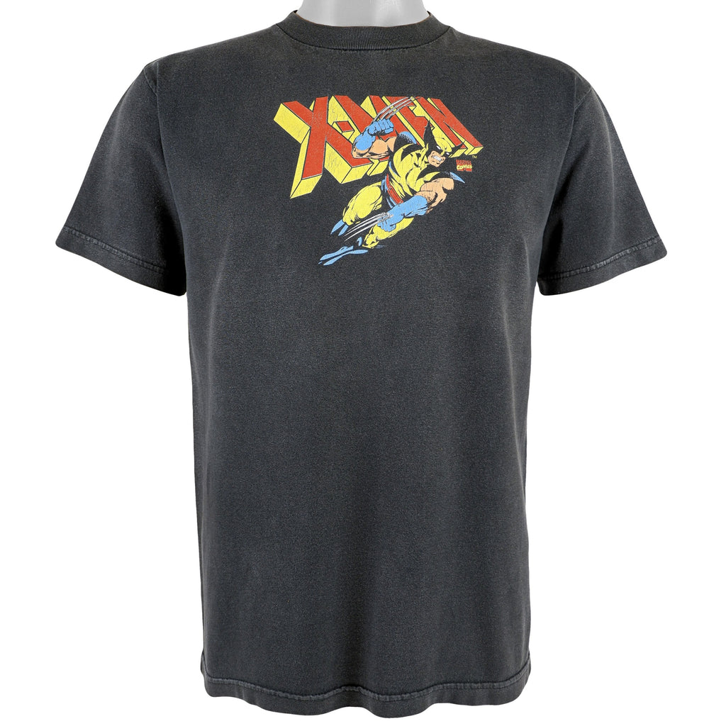 Marvel - Black Wolverine Printed T-Shirt 1990s Medium Vintage Retro