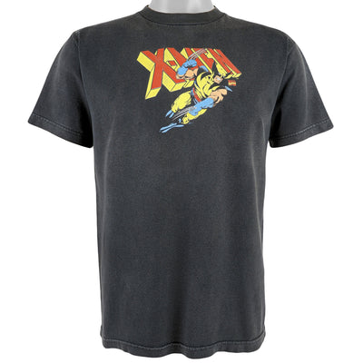 Marvel - Black X-Men Wolverine Printed T-Shirt 1990s Medium