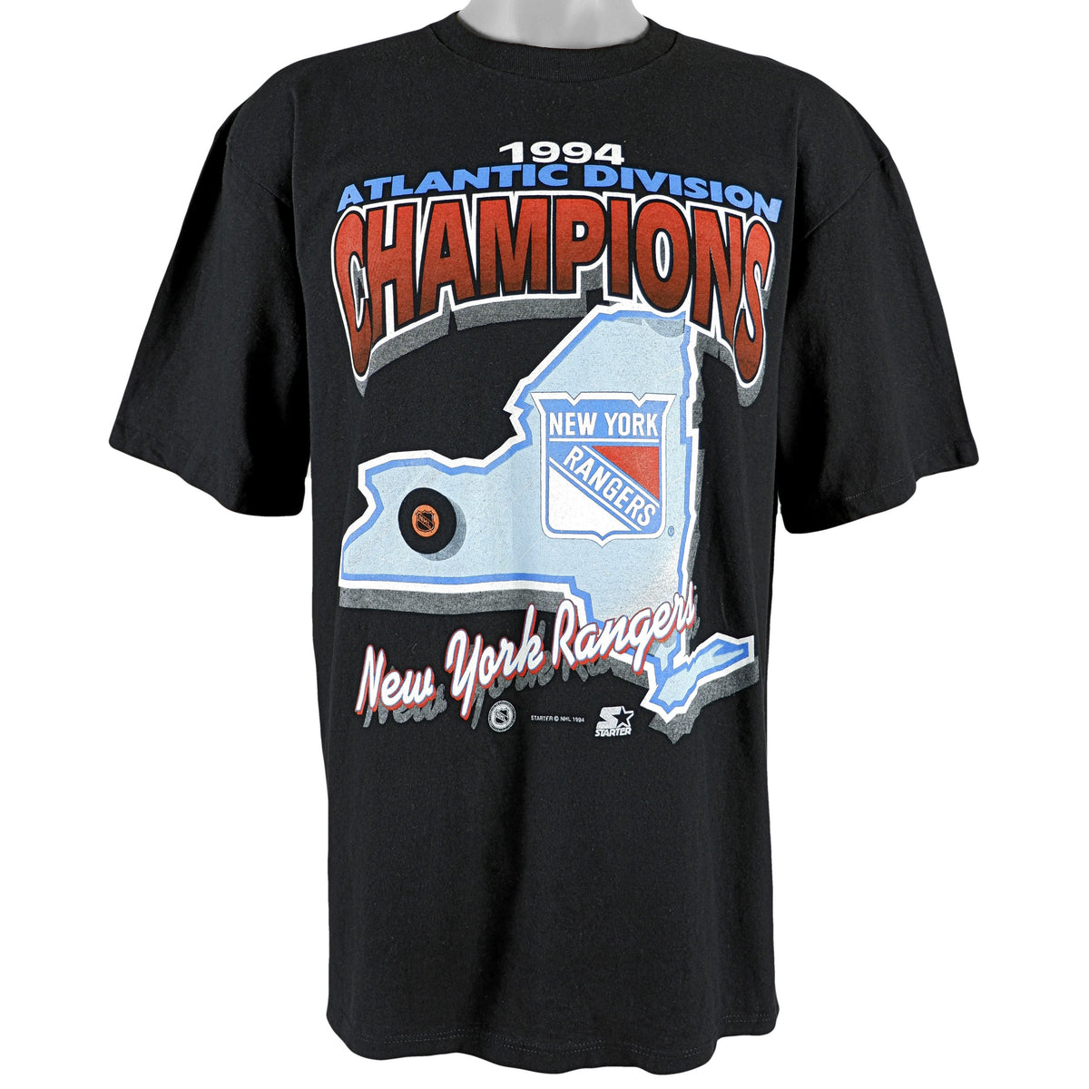 Starter - New York Rangers Spell-Out T-Shirt 1994 X-Large Vintage Retro Hockey 