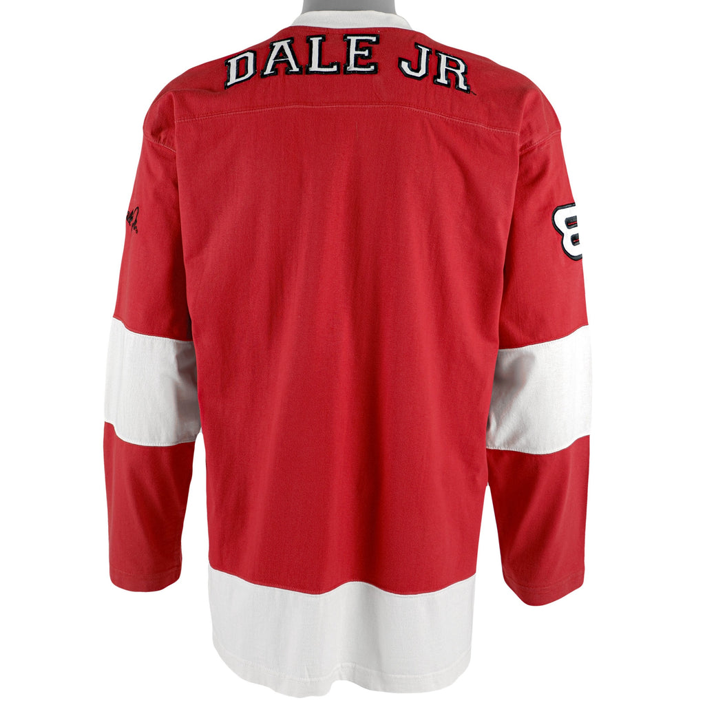 NASCAR - Budweiser, Dale Earnhardt Jr. Long Sleeved Shirt 2000s Large Vintage Retro