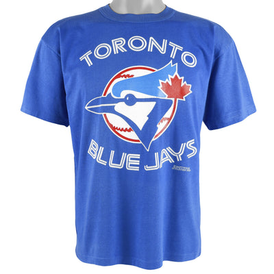 MLB (Softwear) - Toronto Blue Jays Spell-Out T-Shirt 1990s Large