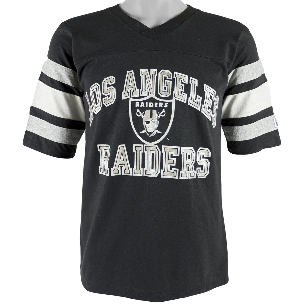 NFL (Logo 7) - Los Angeles Raiders Spell-Out Football Jersey 1990s Medium Vintage Retro Football