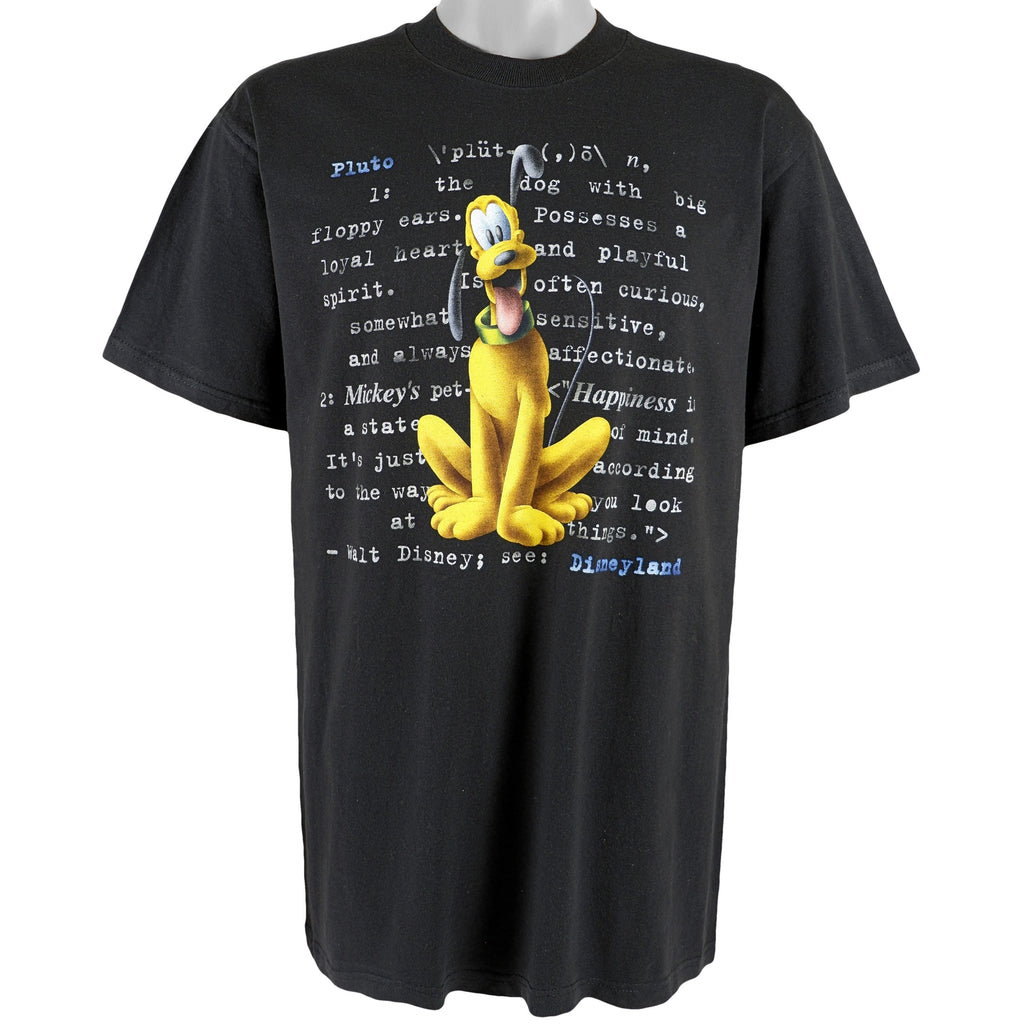 Disney - Pluto the Pup Spell-Out T-Shirt 1990s Large Vintage Retro