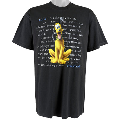 Disney (Mickey Inc.) - Pluto Spell-Out T-Shirt 1990s Large