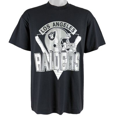 NFL (Trench) - Los Angeles Raiders Spell-Out T-Shirt 1990s Large