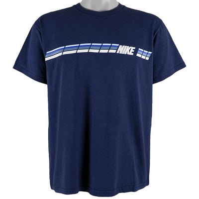 Nike - Blue Spell-Out T-Shirt 1990s Medium