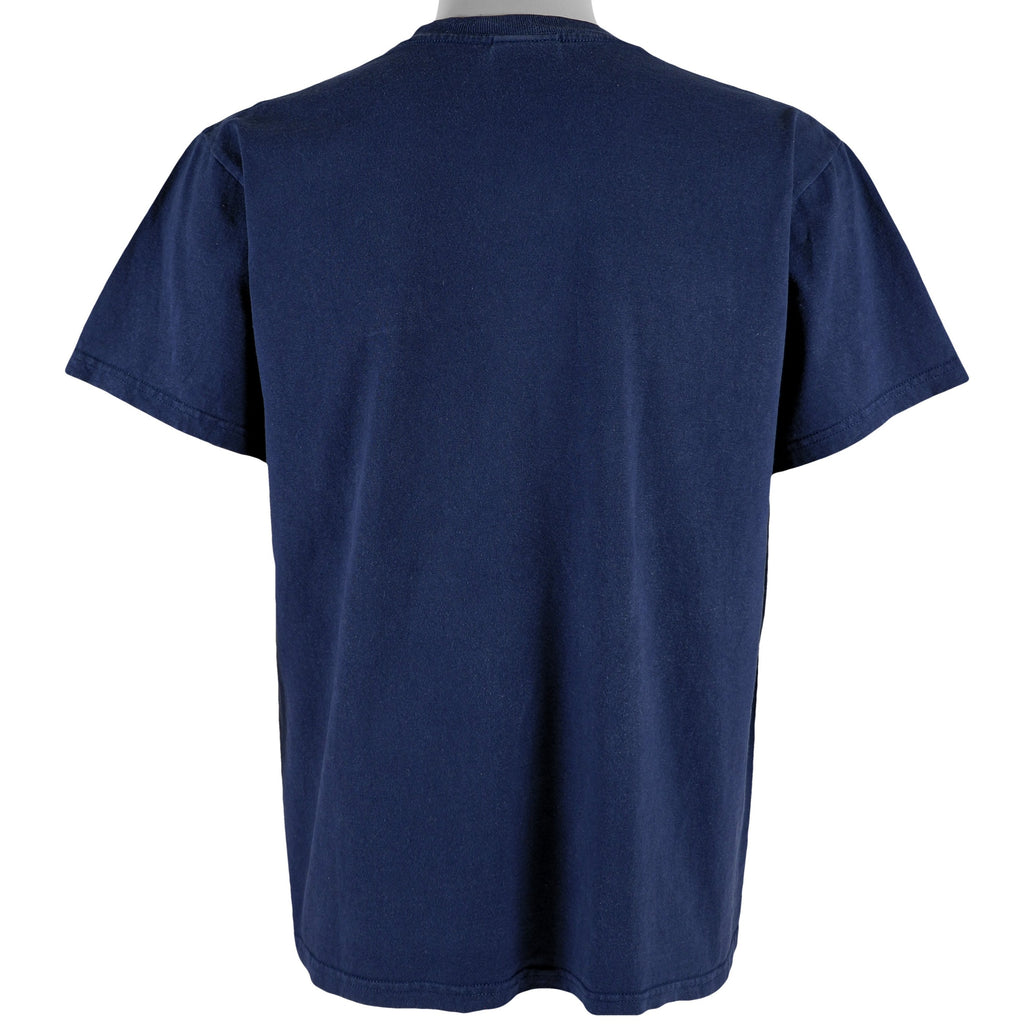 Nike - Blue Spell-Out T-Shirt 1990s Medium Vintage Retro
