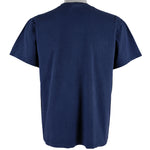 Nike - Blue Spell-Out T-Shirt 1990s Medium Vintage Retro