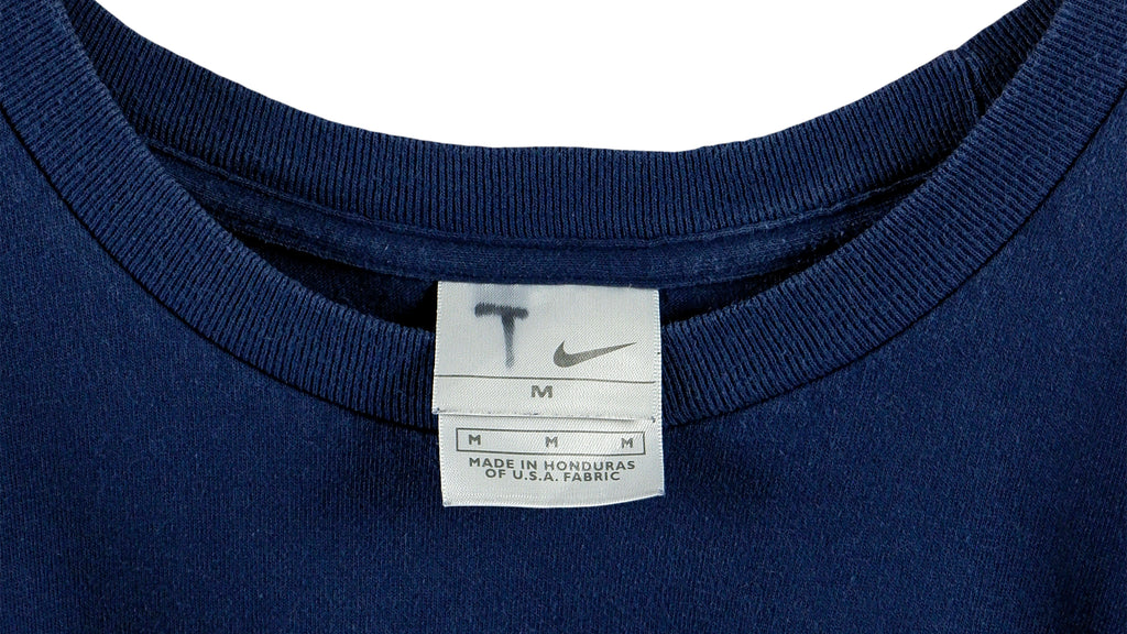 Nike - Blue Spell-Out T-Shirt 1990s Medium Vintage Retro