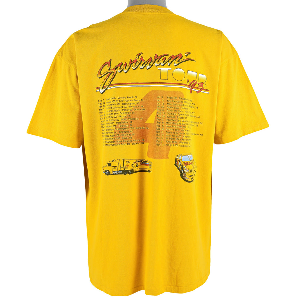 NASCAR (Oneita) - Ernie Irvan Number 4 T-Shirt 1993 X-Large Vintage Retro