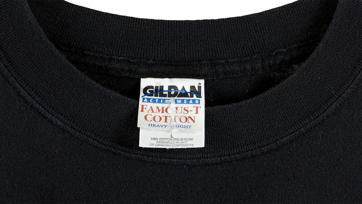NFL (Gildan) - Oakland Raiders Spell-Out T-Shirt 2000 Large Vintage Retro Football