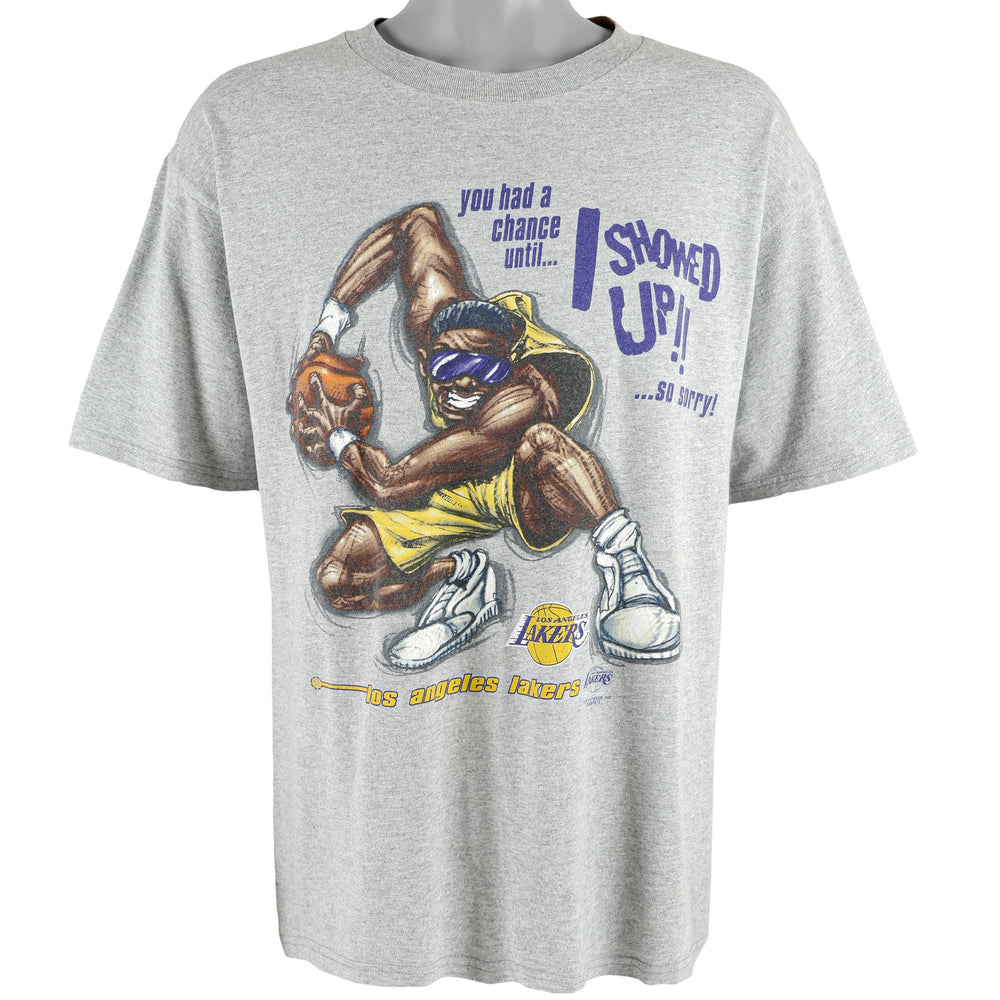 NBA (CSA) - Los Angeles Lakers Basketball T-Shirt 1990s Large Vintage Retro Basketball