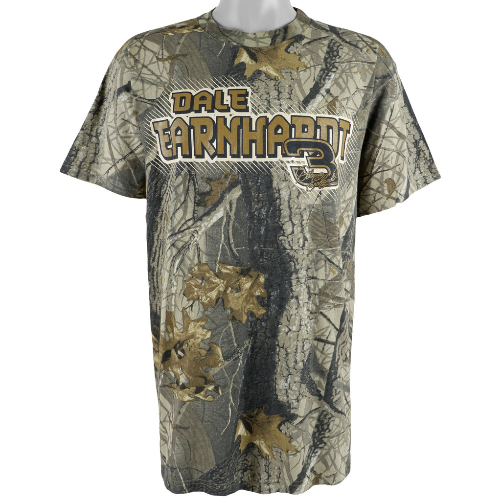 NASCAR (Chase) - Dale Earnhardt Camo T-Shirt 1990s Large Vintage Retro 