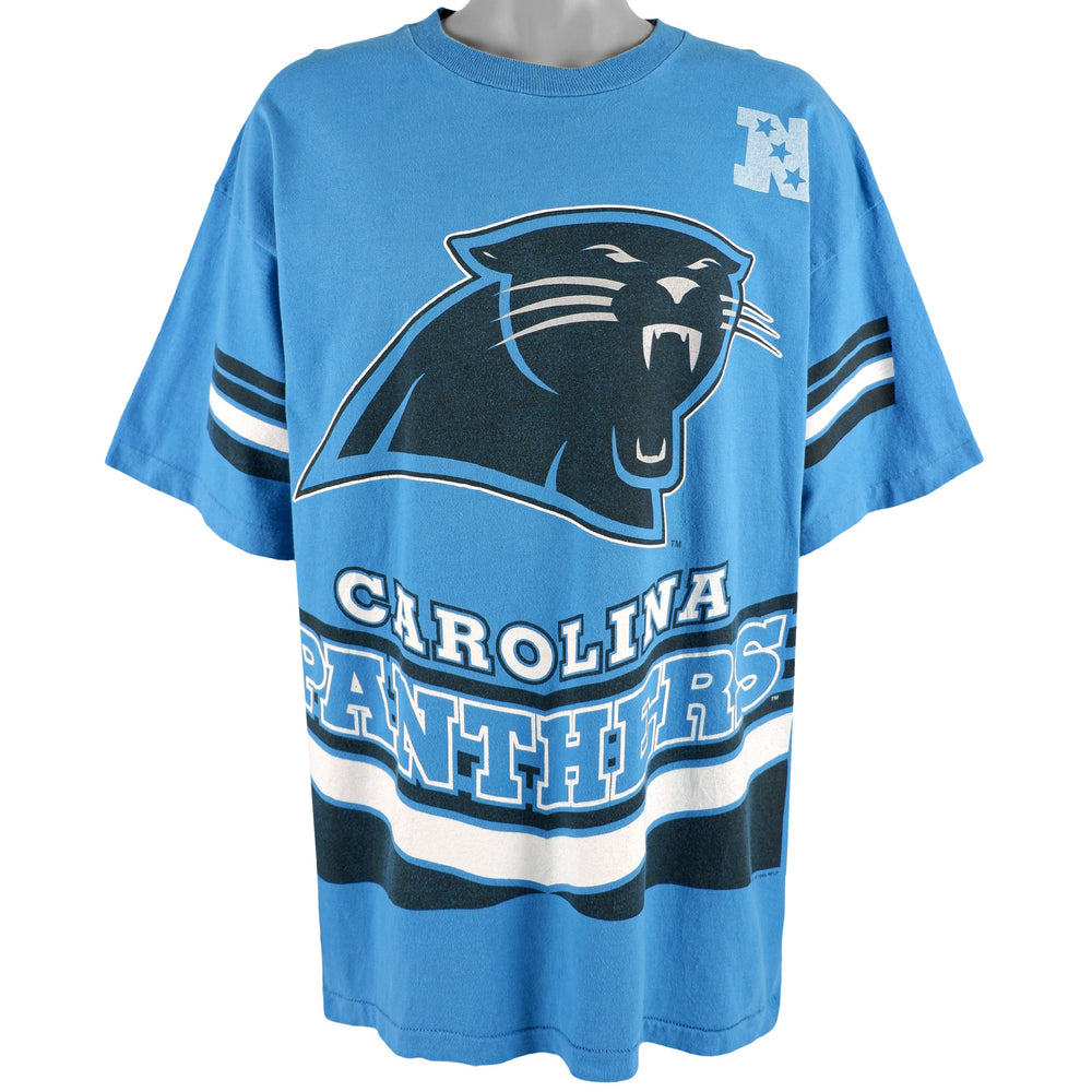 NFL (Salem) - Carolina Panthers Big Spell-Out T-Shirt 1995 XX-Large Vintage Retro Football