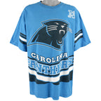 NFL (Salem) - Carolina Panthers Big Spell-Out T-Shirt 1995 XX-Large Vintage Retro Football
