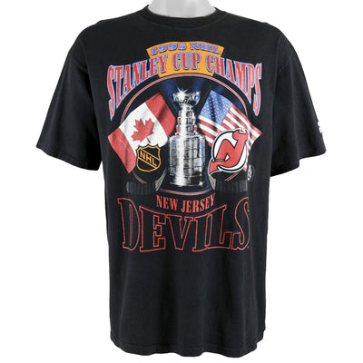 Starter - New Jersey Devils, Stanley Cup Champs T-Shirt 1995 Large