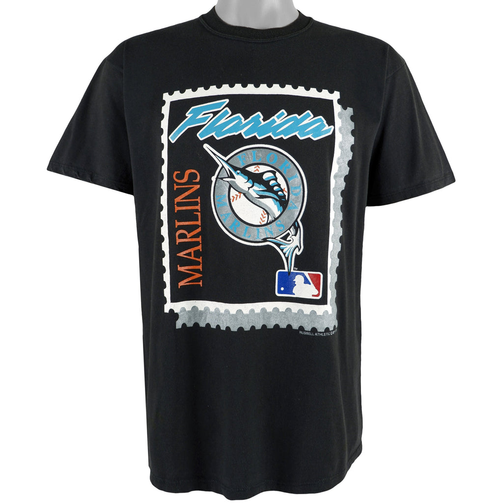 MLB (Russel Athletic) - Florida Marlins T-Shirt 1992 Large Vintage Retro Baseball