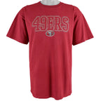 NFL (Logo Athletic) - San Francisco 49ers Spell-Out T-Shirt 1990s Large Vintage Retro Football
