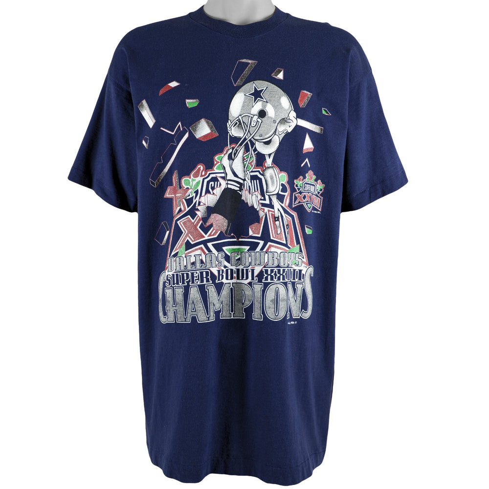NFL - Dallas Cowboys Spell-Out T-Shirt 1992 X-Large Vintage Retro Football