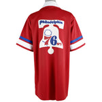 NBA (Hardwood Classics)- Philadelphia 76ers Button-Up Basketball Jersey 1990s X-Large Vintage Retro Basketball