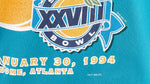 Starter - Blue Super Bowl XXVIII Atlanta T-Shirt 1994 Large Vintage Retro Football