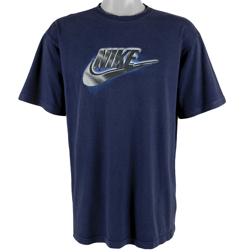 Nike - Blue Spell-Out T-Shirt 1990s X-Large Vintage Retro