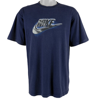 Nike - Blue Spell-Out T-Shirt 1990s X-Large