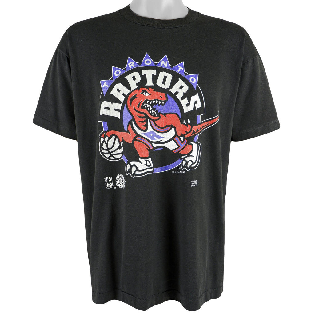 NBA (Trench) - Toronto Raptors Big Spell-Out T-Shirt 1994 X-Large Vintage Retro Basketball