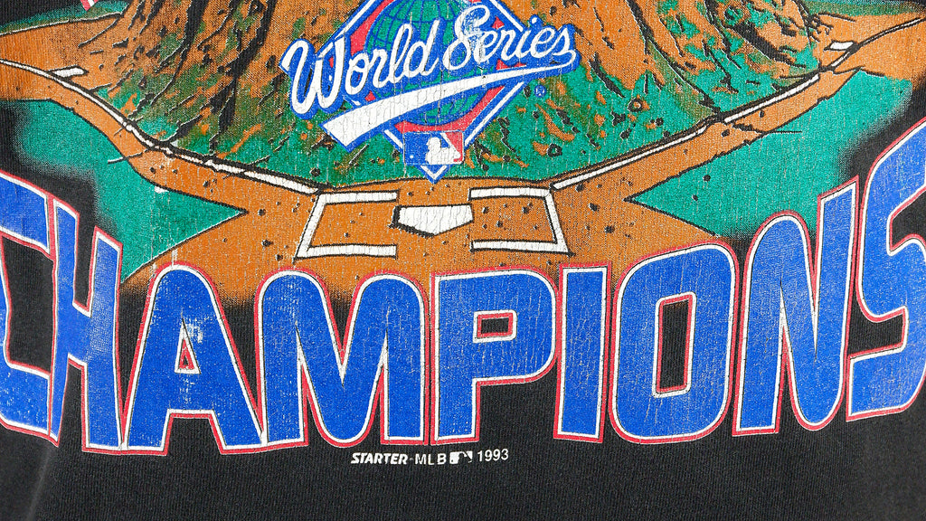 Starter - Philadelphia Phillies Spell-Out T-Shirt 1993 Large Vintage Retro Baseball