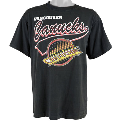 NHL (Waves) - Vancouver Canucks Spell-Out T-Shirt 1992 Medium