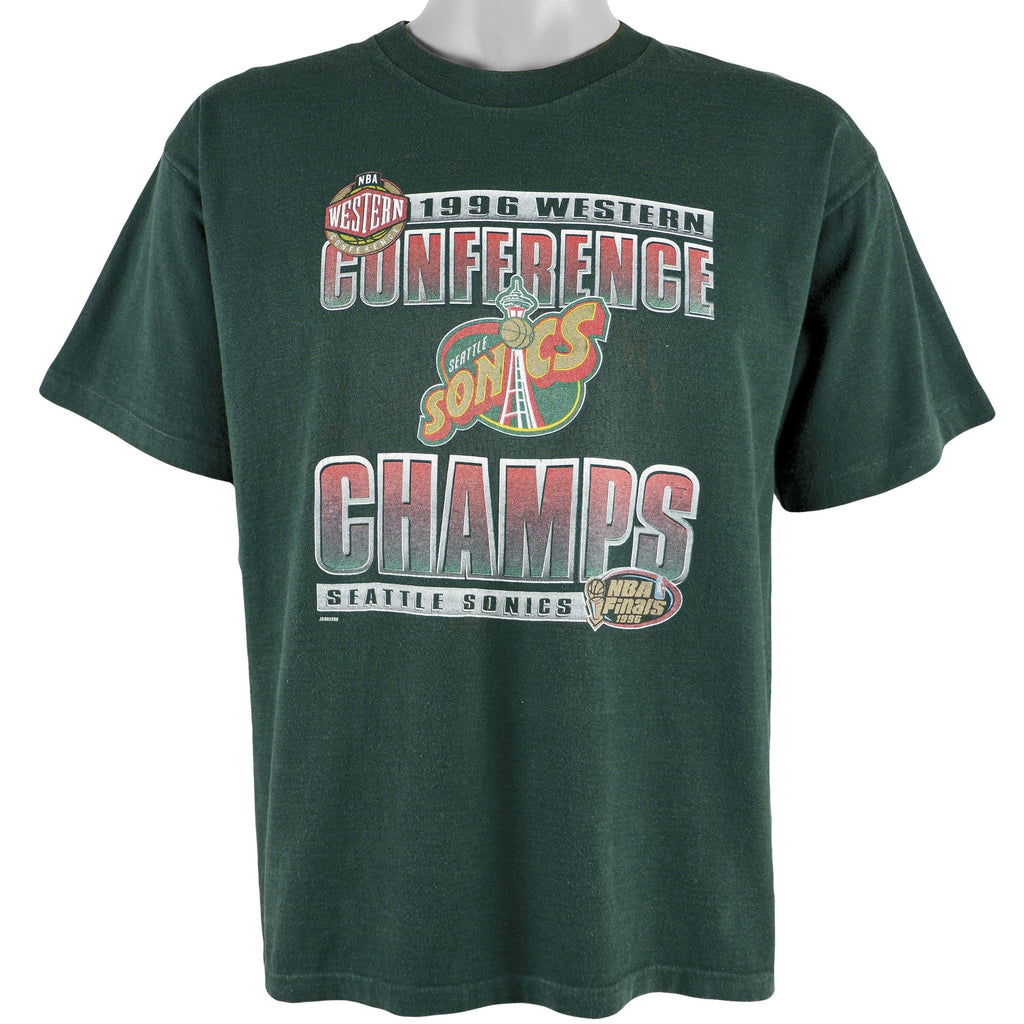 NBA (Artex) - Seattle Supersonics T-Shirt 1996 Large Vintage Retro Basketball