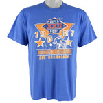 NFL (Logo 7) - Denver Broncos, Super Bowl XXII T-Shirt 1987 Large Vintage Retro Football
