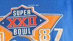 NFL (Logo 7) - Denver Broncos, Super Bowl XXII T-Shirt 1987 Large Vintage Retro Football