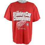 NHL (Delta) - Detroit Red Wings, Stanley Cup Champions Big Logo T-Shirt 2002 X-Large